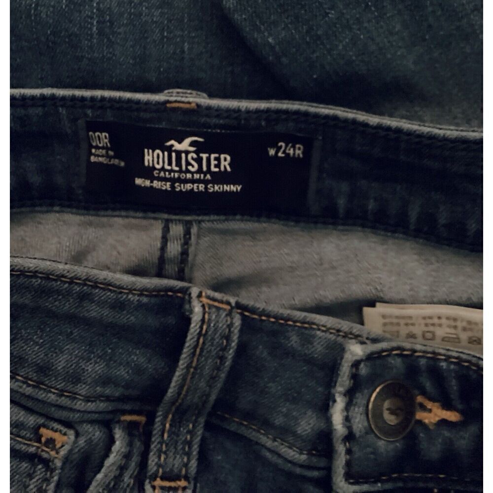 Hollister High Rise Super Skinny Blue Jeans Size 24R - Picture 2 of 7